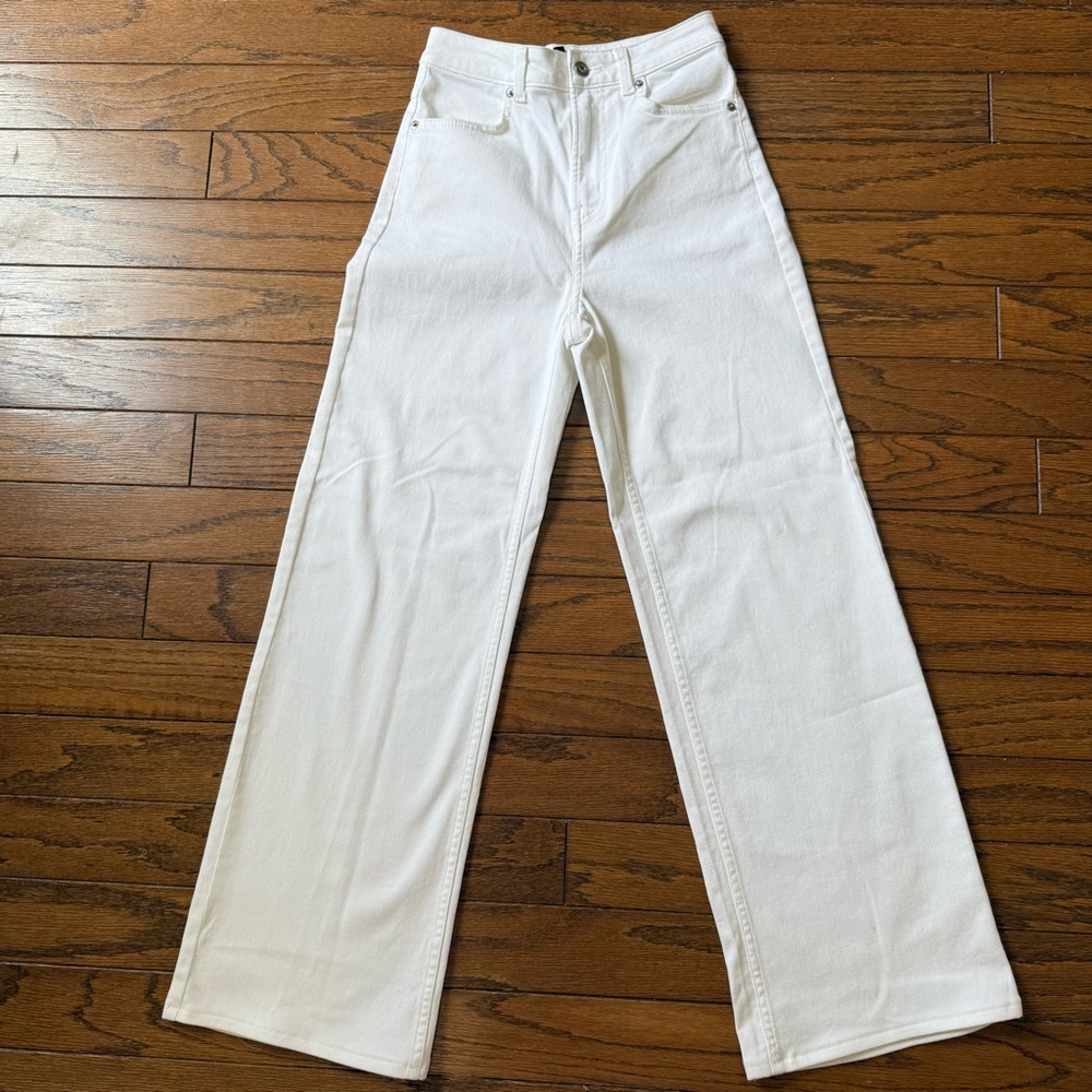 Divided White Wide Leg Flare Jeans